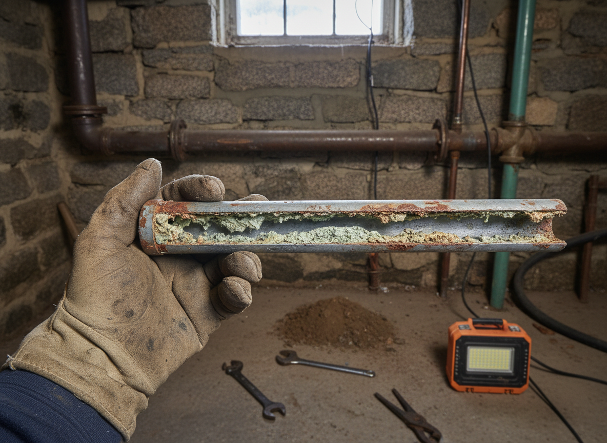 Galvanized Supply Pipe: Why Water Pressure Drops in a 100 Year Old House